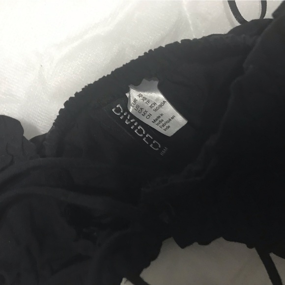 Black H&M long sleeve bra crop top - Picture 2 of 2